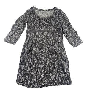 Boden Shirt Womens Size 8 Gray Cream Floral Blouse Top Career Work Business